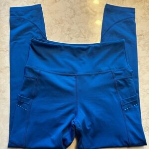 ZYIA bright blue leggings with pockets
